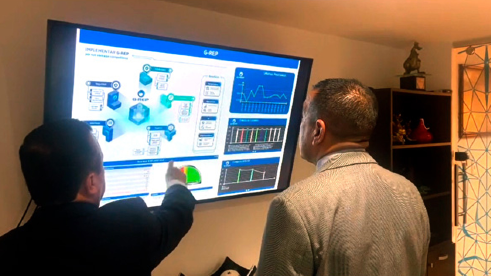 Gráfico explicativo del modelo de negocio de G-REP, mostrando su enfoque en automatización y cumplimiento normativo.